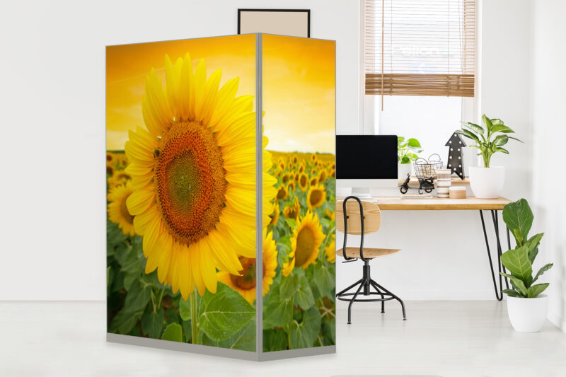 Paravant_Sonnenblume HomeOffice Sichtschutz Paravent Sonnenblume