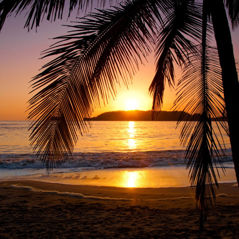 HomeOffice Sichtschutz Paravent Sonnenuntergang am Strand