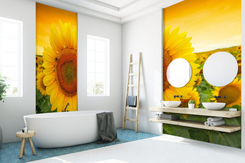 Wandverkleidung Sonnenblume