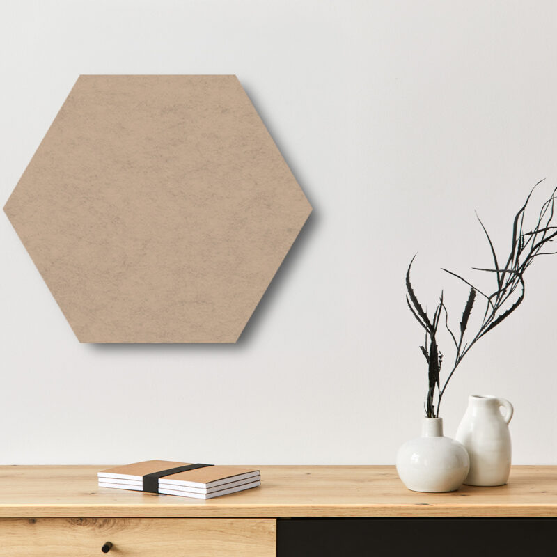 Pinnwand_Hexagon_beige Pinboard Hexagon