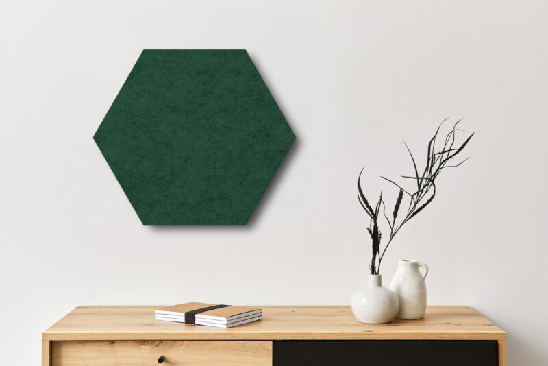 Pinnwand_Hexagon_grün Pinboard Hexagon